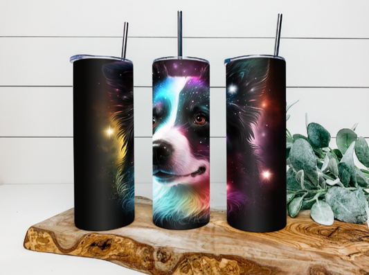 20oz Black Collie Tumbler