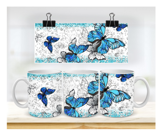 Blue Butterflies Mug