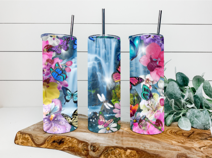 20oz Butterfly WaterfallTumbler