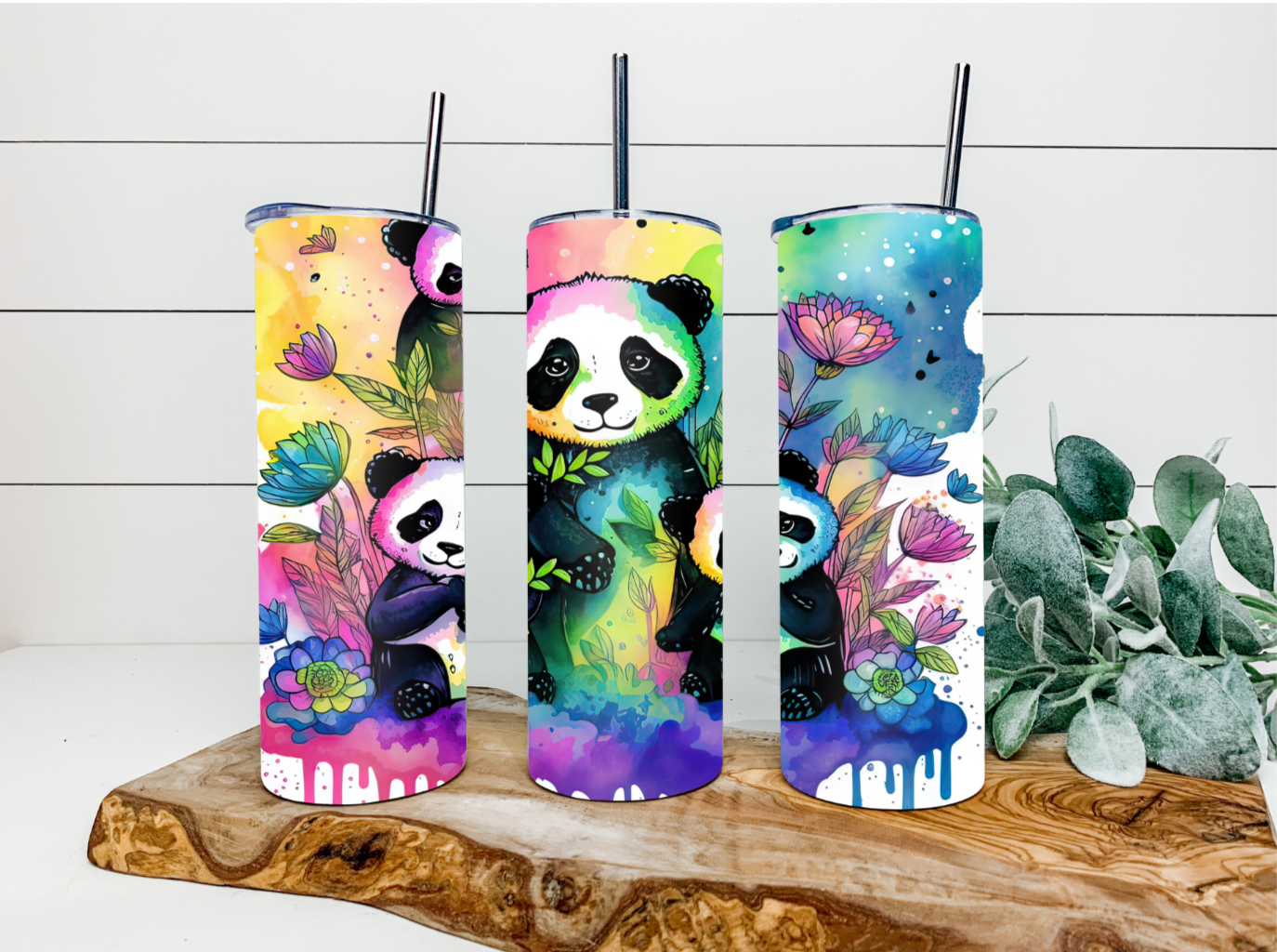 20oz Colourful Panda Tumbler