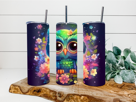 20oz Colourful Owl Tumbler