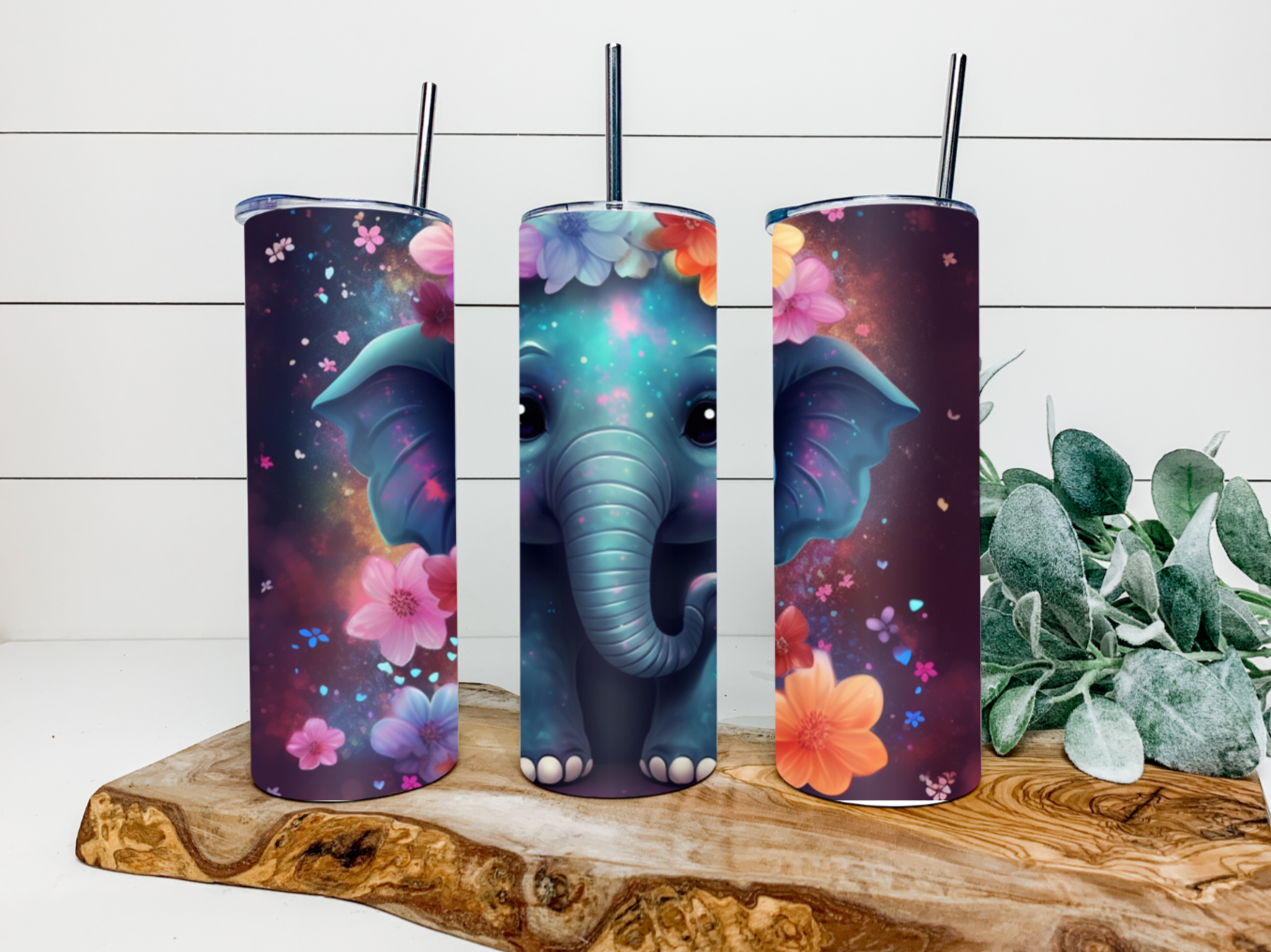 20oz Cute Elephant Tumbler