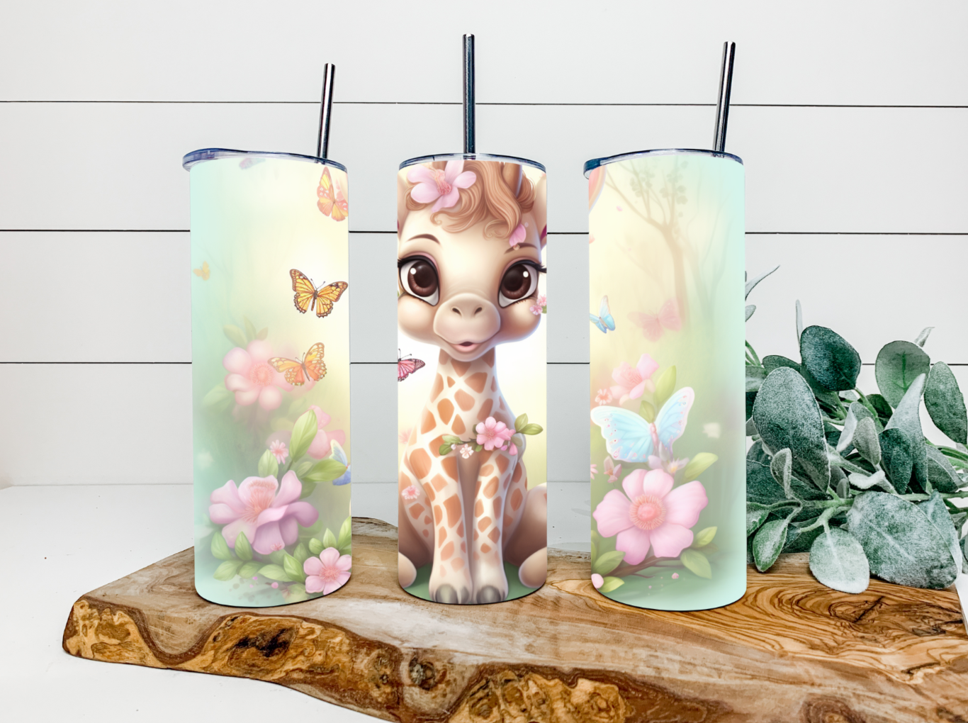 20oz Cute Giraffe Tumbler