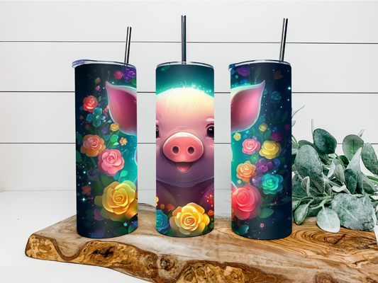 20oz Cute Pig Tumbler