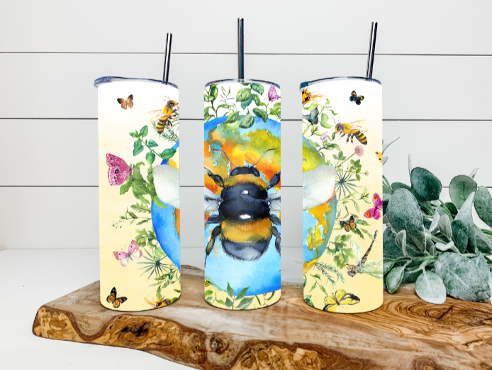 20oz Garden Bee Tumbler