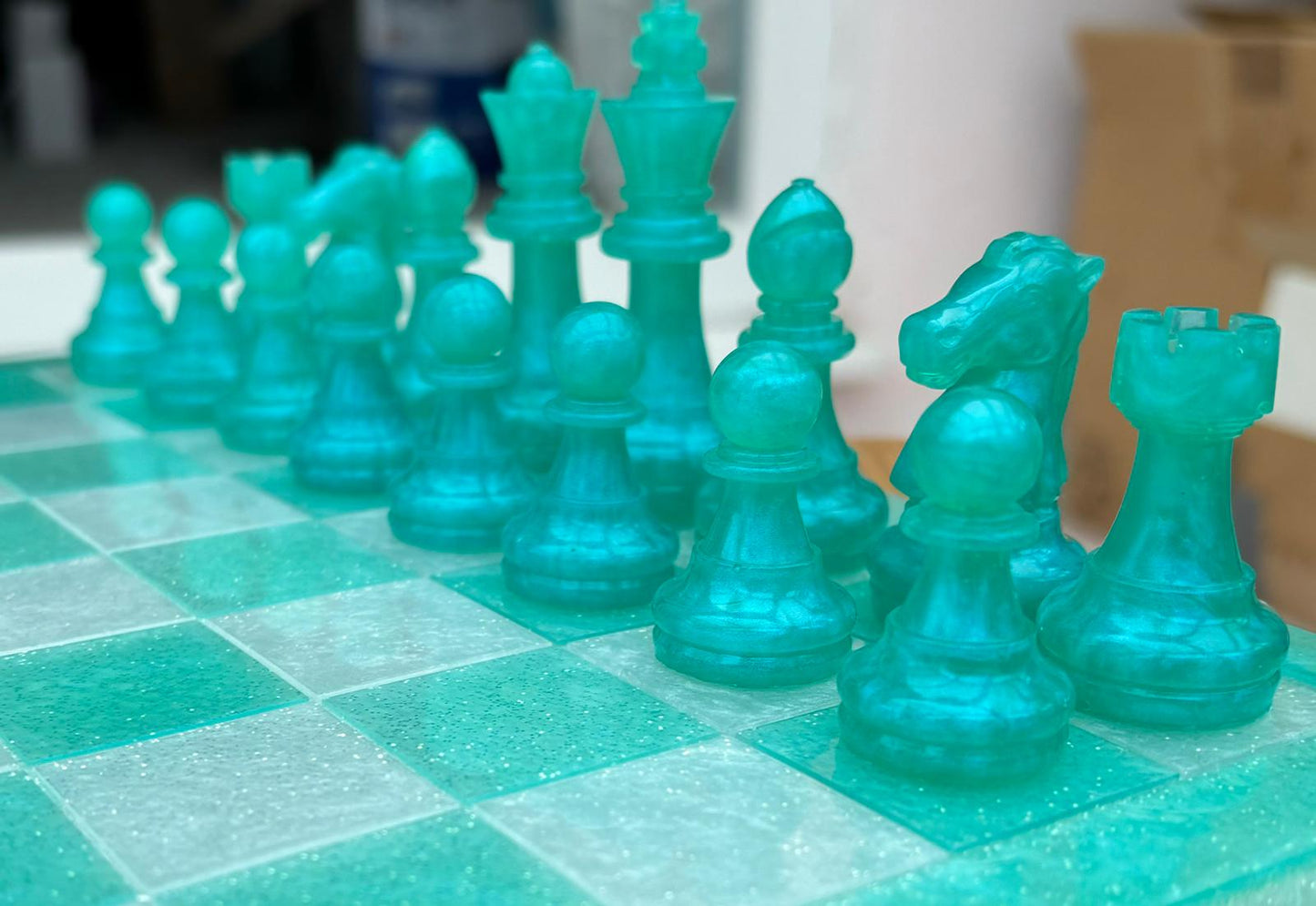 Resin Chess & Draughts Sets