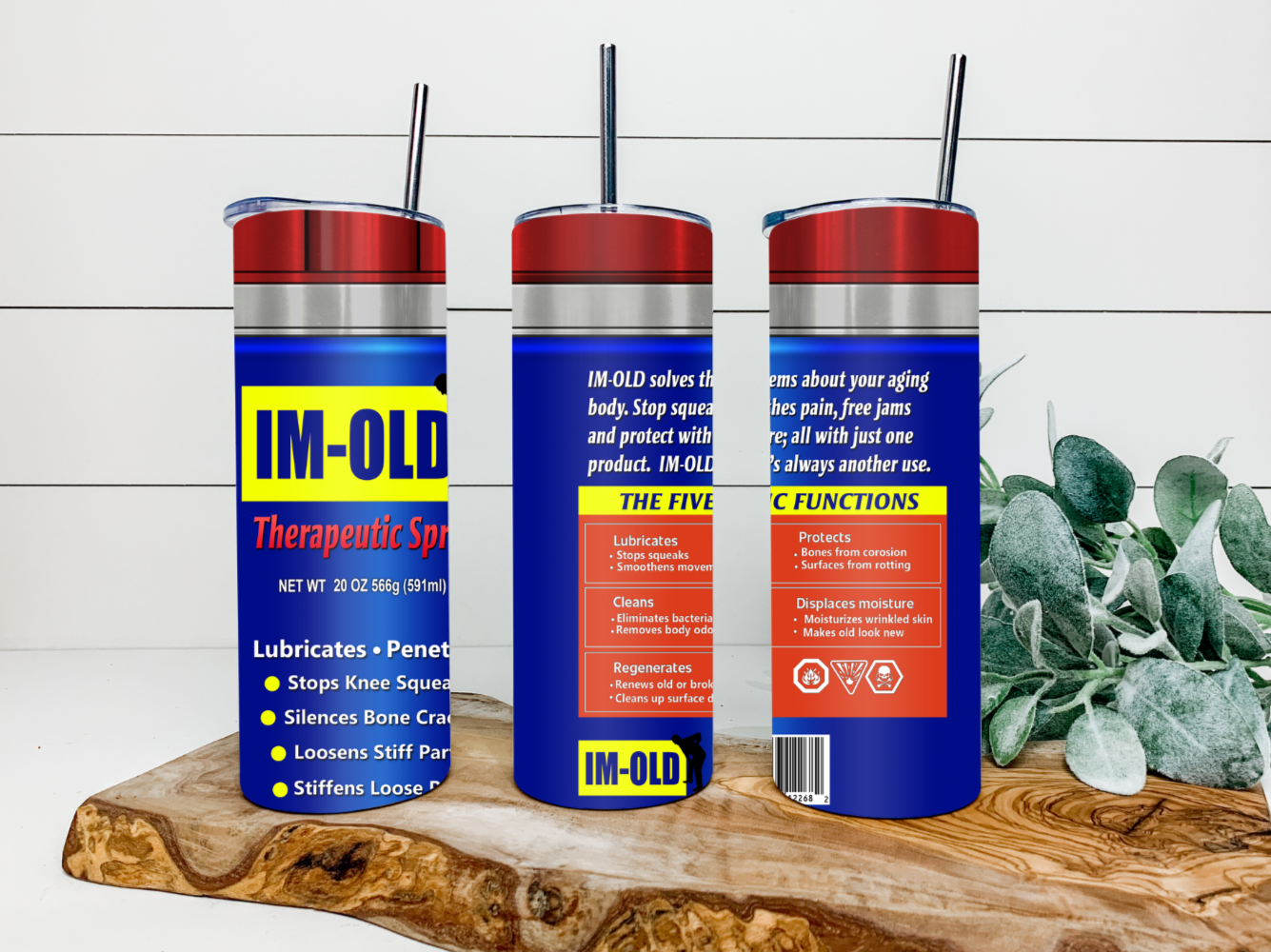 20oz I'm Old Therapeautic Spray Tumbler