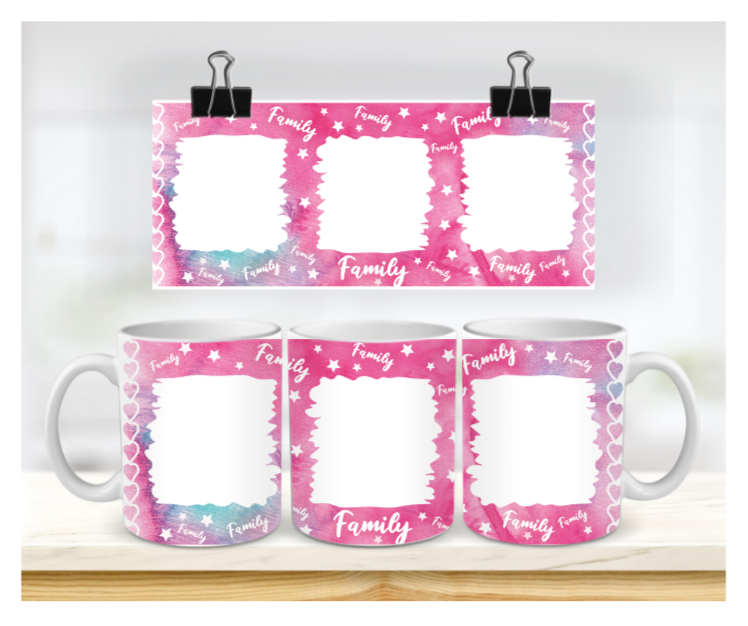 Pink Family Picture Mug