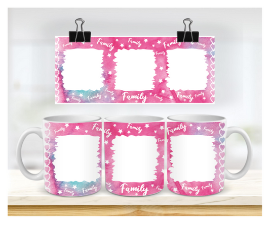 Pink Family Picture Mug