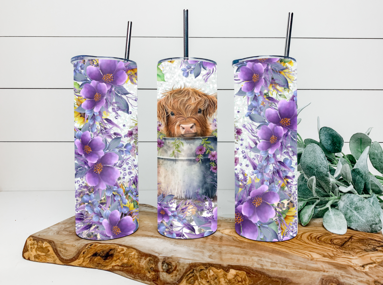 Copy of 20oz Purple Highland Cow Calf Tumbler