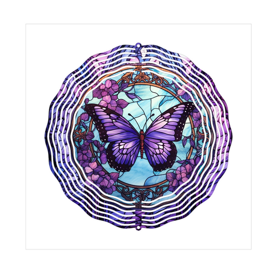 Purple Stained Glass Effect Spinner