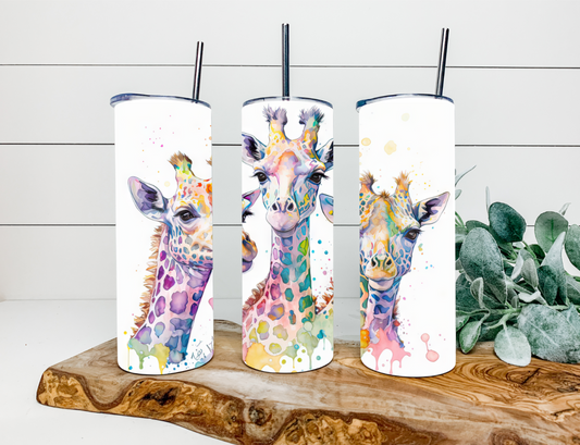 20oz Watercolour Giraffe Tumbler